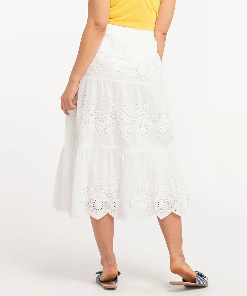 Peasant eyelet skirt discount