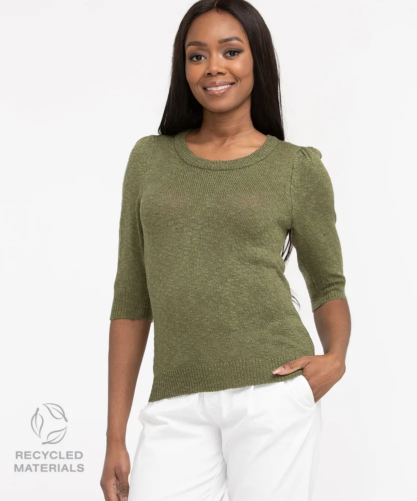 CLEO Recycled Puff Sleeve Sweater Cleo Hillside Shopping Centre