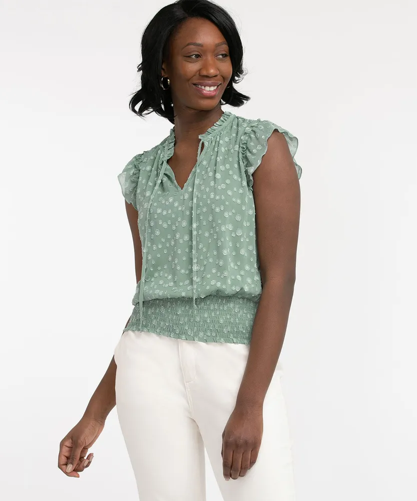 Smocked best sale hem top