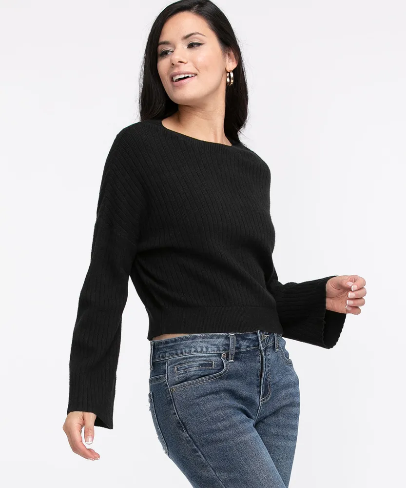 Scoop neck sweater sale