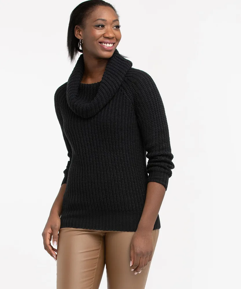 Cowl top neck knit