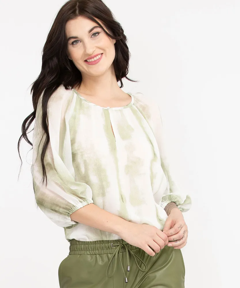 Chiffon peasant shop blouse