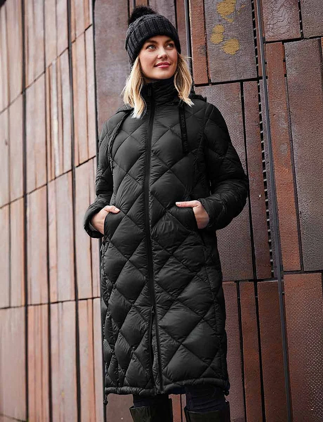 Only quilted longline padded jacket top