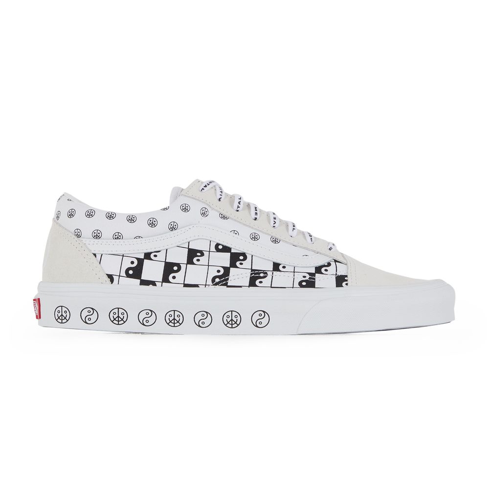 vans old skool blanche et rouge