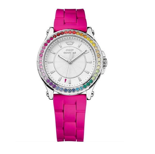 DAN Juicy Couture with 38X38 MM Black Silicone Band Strap
