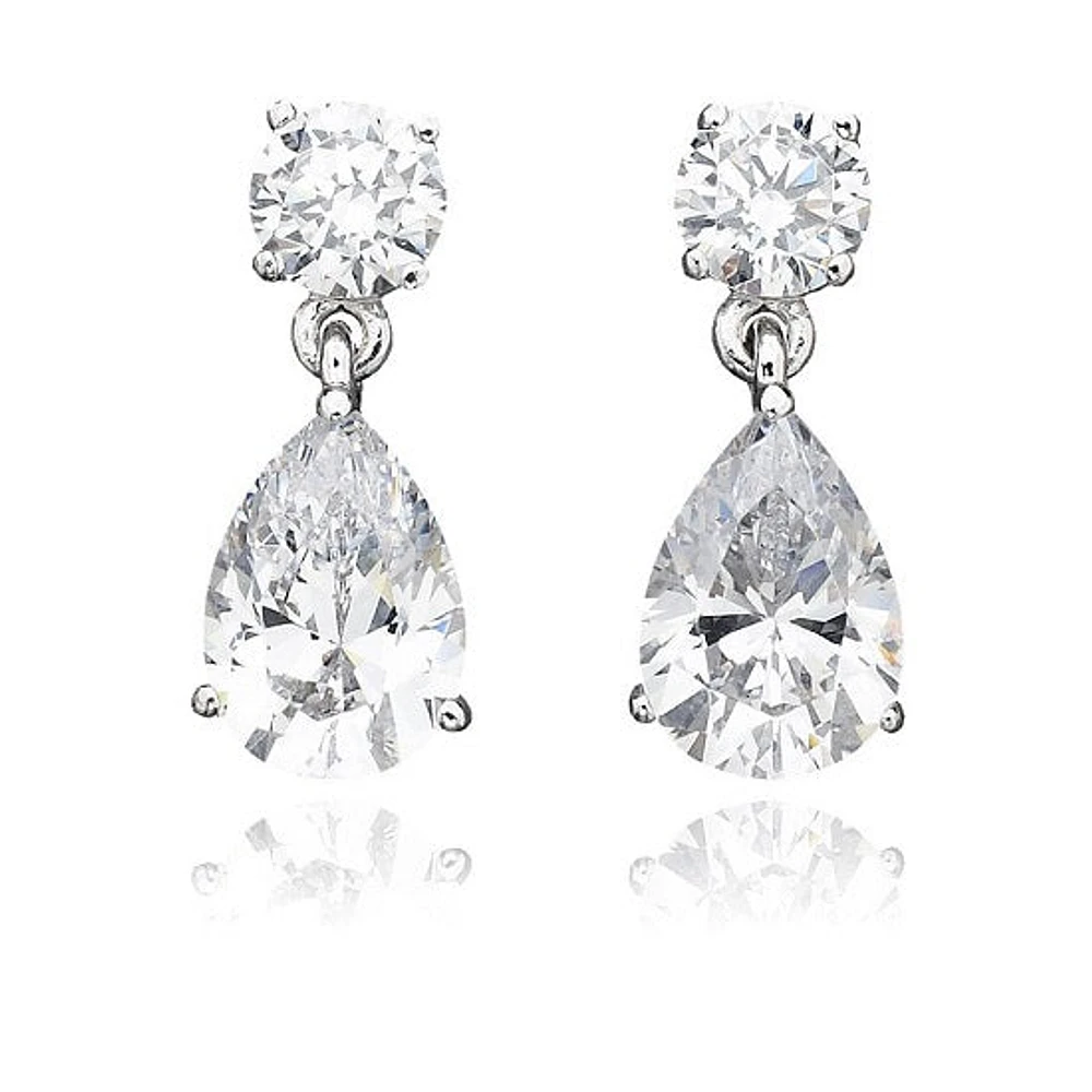 Crislu sterling silver platinum plated earrings store