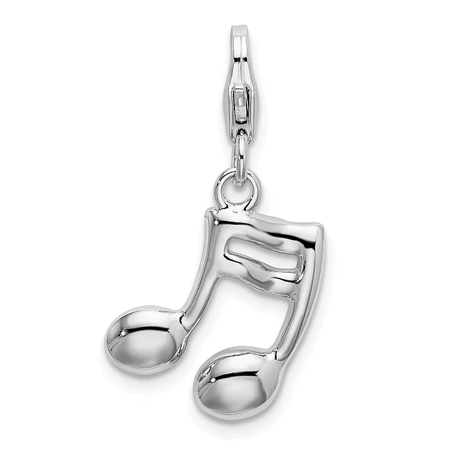 QGD Sterling Silver 35X14MM Musical Note Charm | Mission Valley