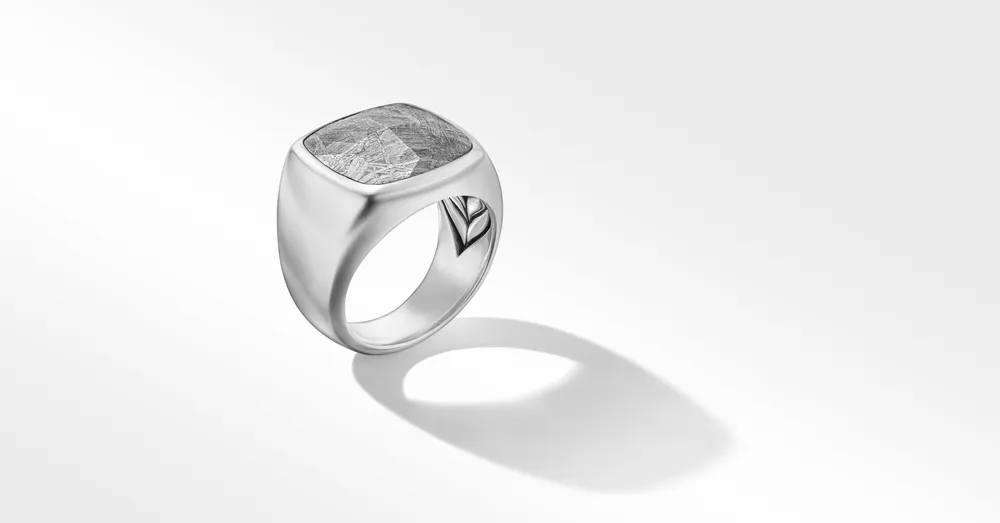 David Yurman Meteorite Signet Ring Sterling Silver Yorkdale Mall