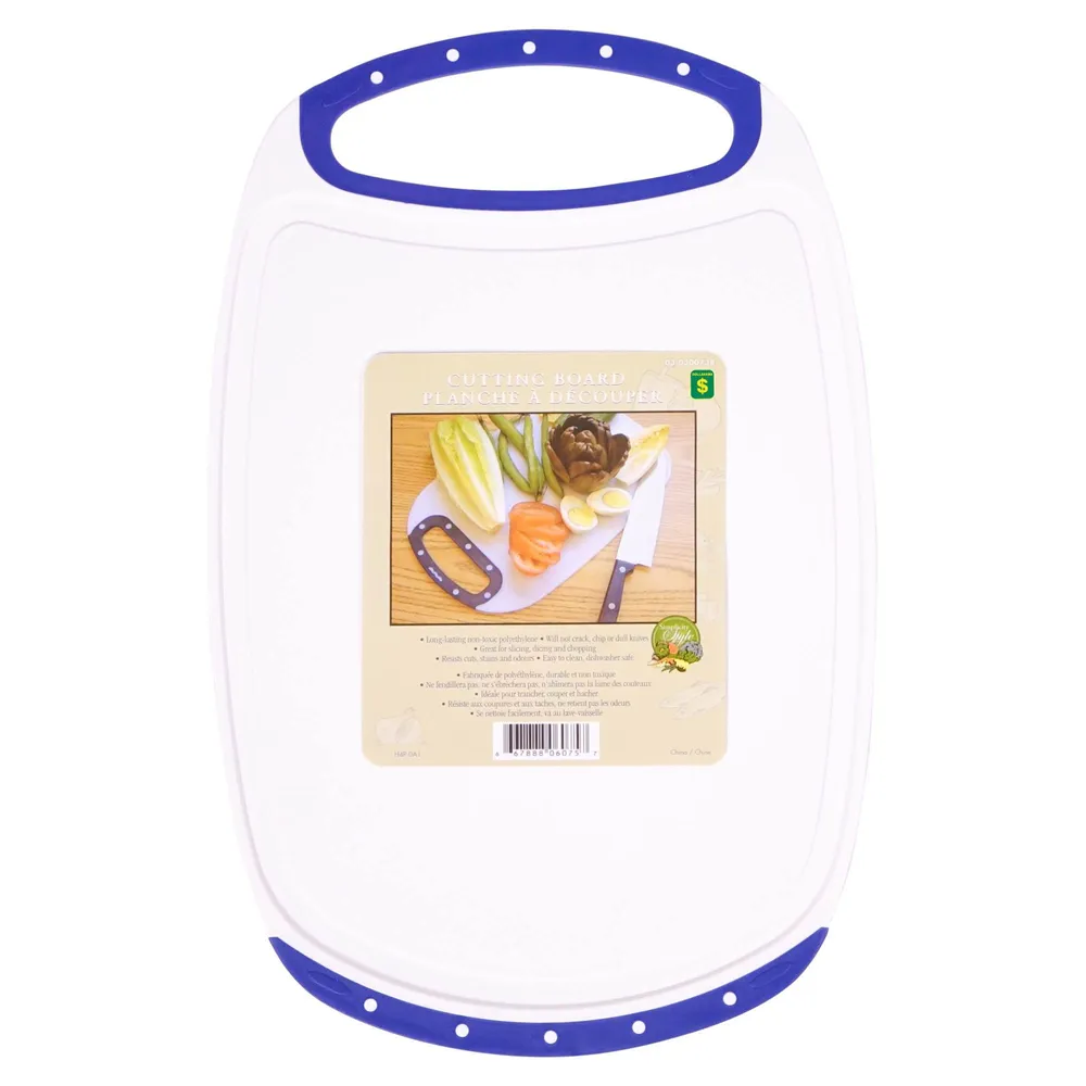 Dollarama Plastic Cutting Board with Handle (Assorted Colours) Case of 24 The Pen Centre