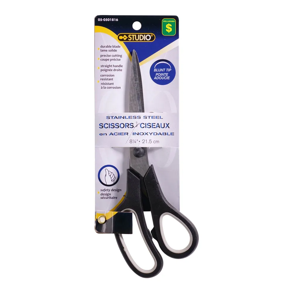 Dollarama Stainless Steel Scissors (Assorted Colours) - Case of 24 ...