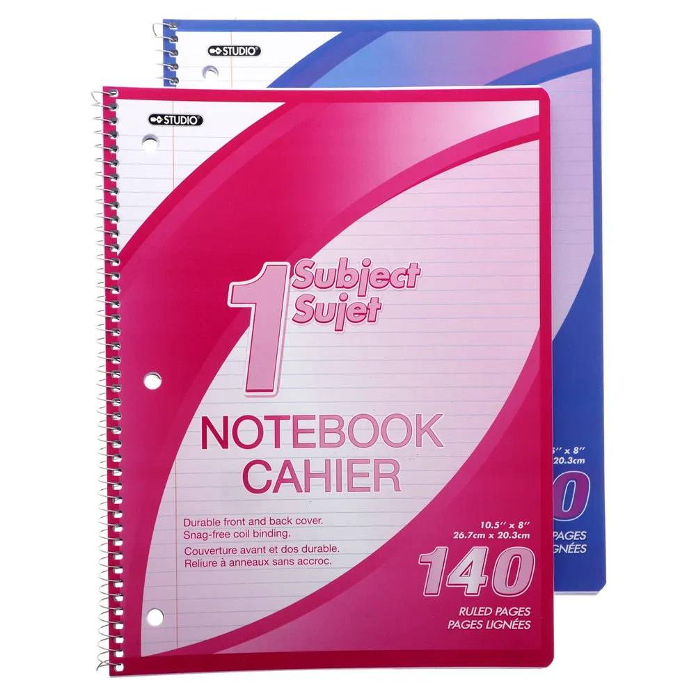 Dollarama Spiral Notebook (Assorted Colours) Case of 36 Coquitlam