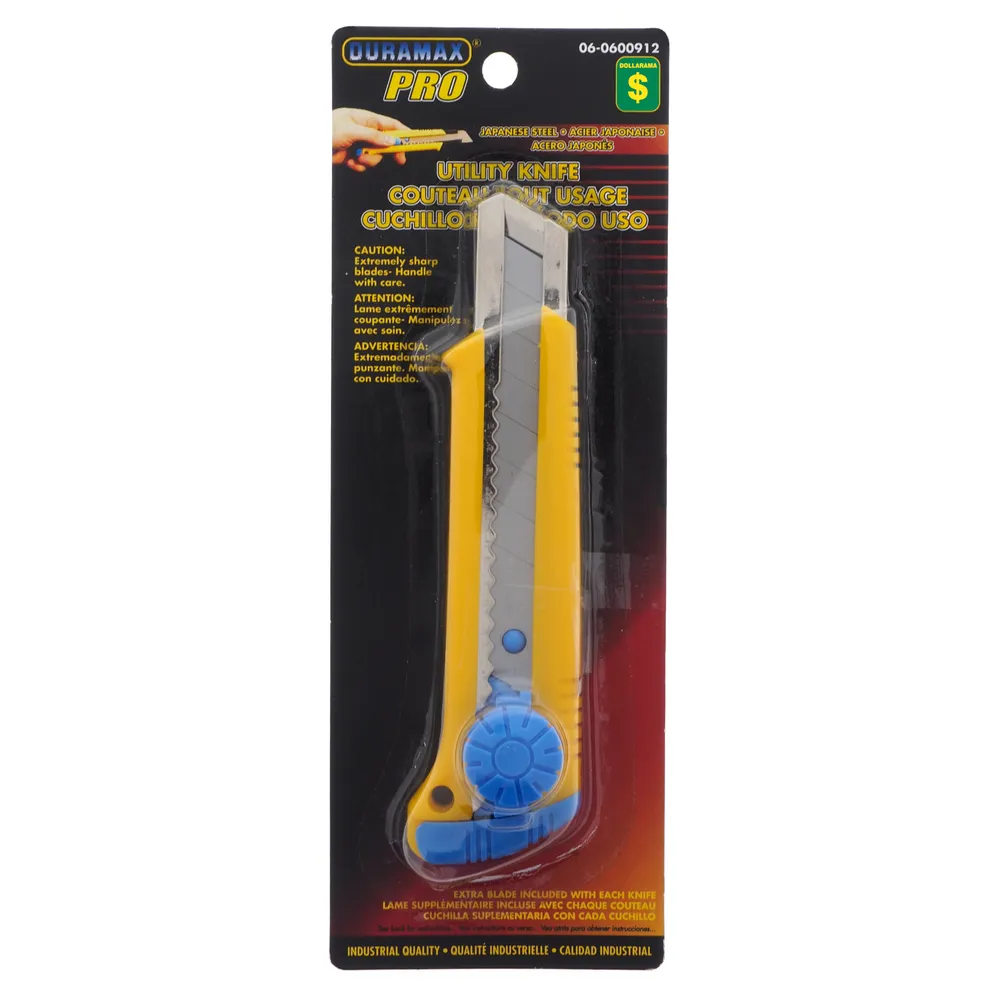 Dollarama Utility Knife (Assorted Styles) - Case of 24 | The Pen Centre