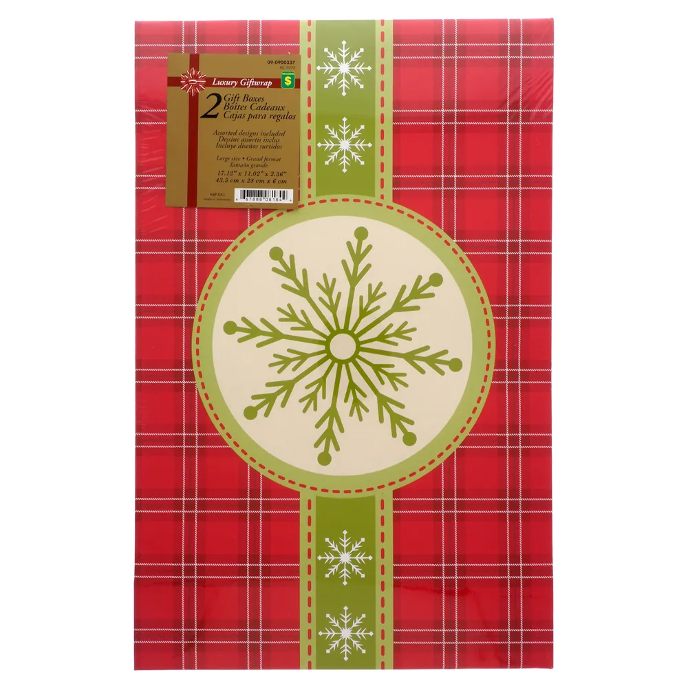 Dollarama Christmas 2pc Foldable Gift Boxes - Case of 48