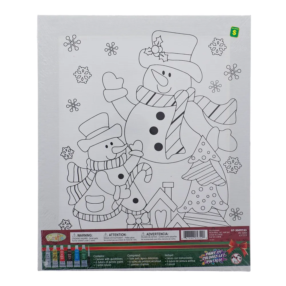Dollarama Paint Your Own Christmas Canvas Case of 12 The Pen Centre