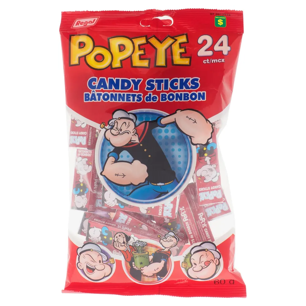 Dollarama 24Pk Popeye Candy Stix - Case of 36 | Niagara Pen Centre