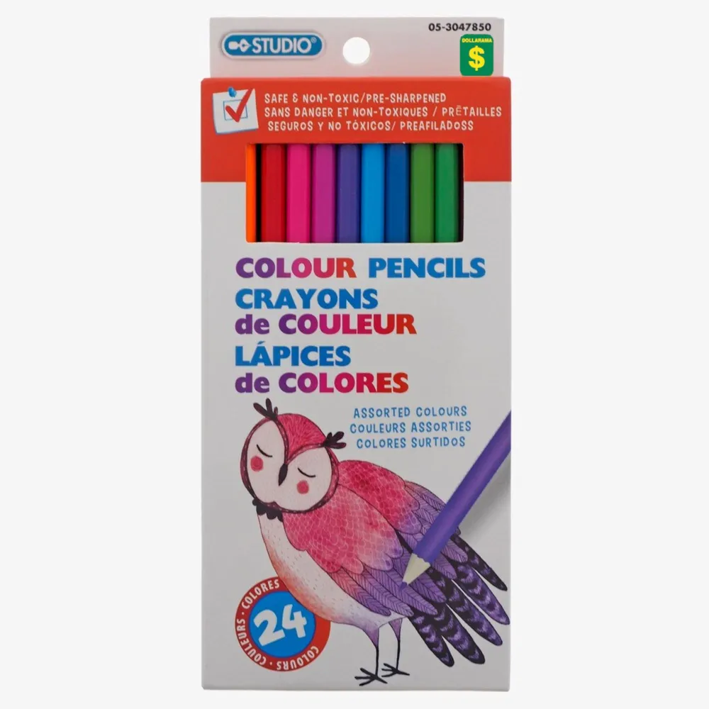 Dollarama 24PC of Colour Pencils Case of 18 Bramalea City Centre