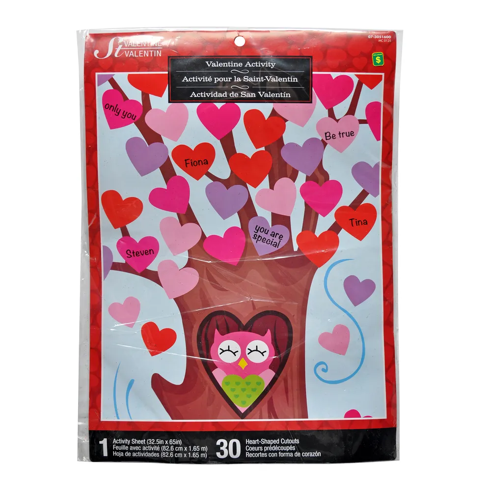 Dollarama Valentine Paper Cutouts Activity Kit Case of 12 The Pen