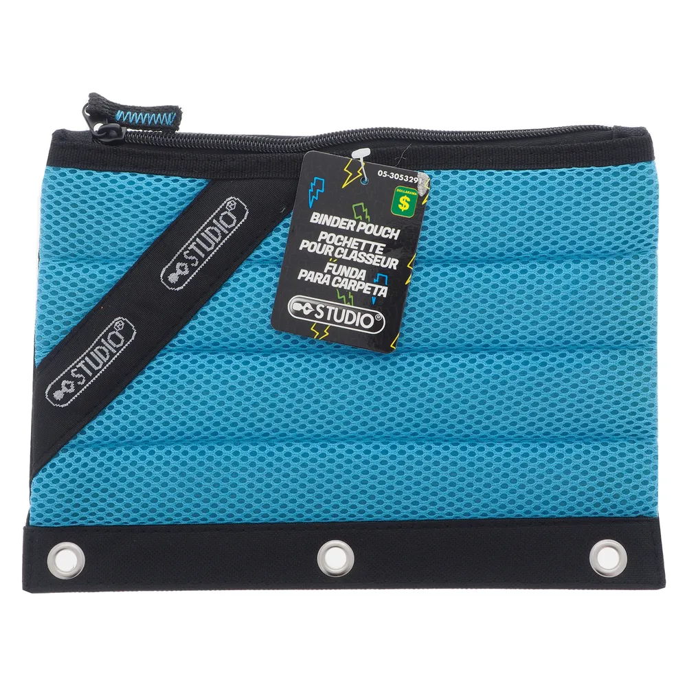 Dollarama 3 Ring Mesh Binder Pouch Assorted Colors Case of 24 Niagara Pen Centre