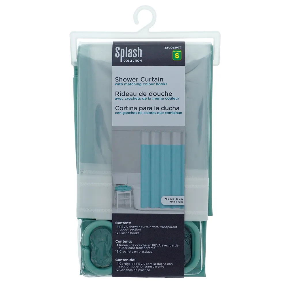 Dollarama Elegant Shower Curtain (Assorted Colours) Case of 12