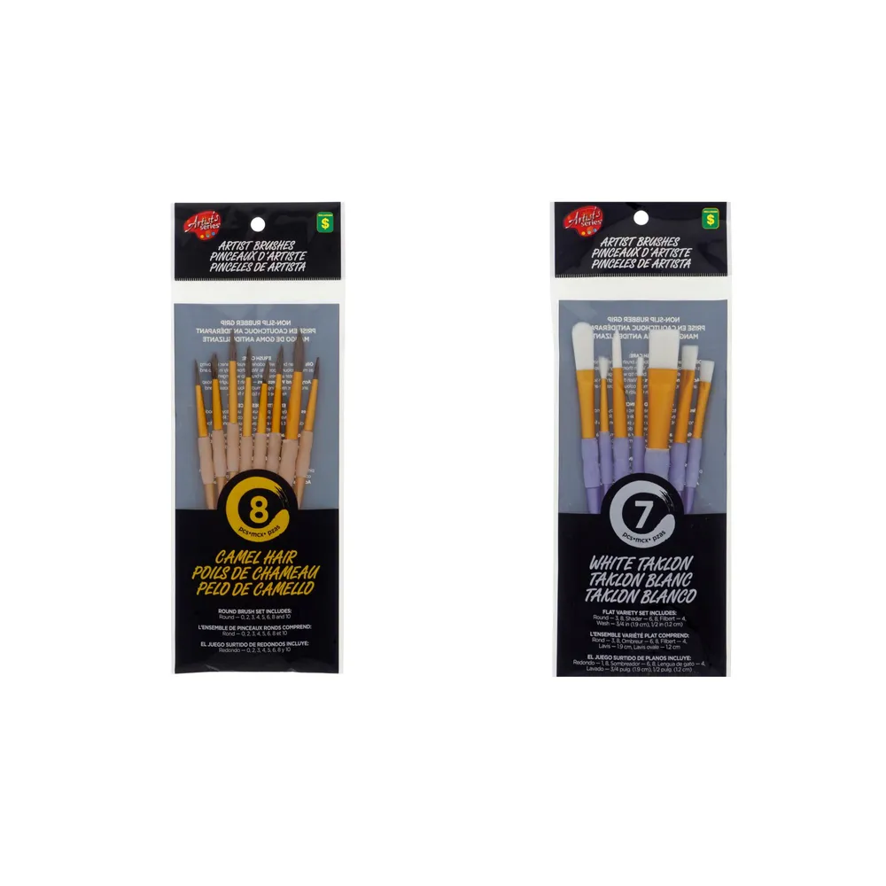 Dollarama Craft Artist Paint Brush Set Case of 16 The Pen Centre