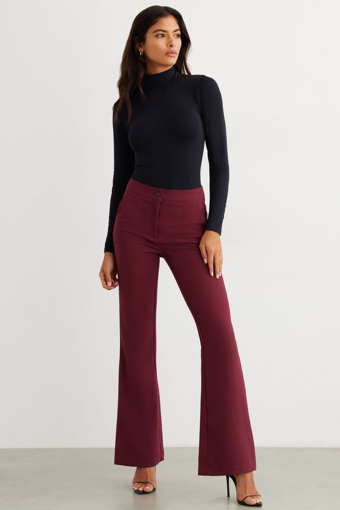 Fitted top flared pants
