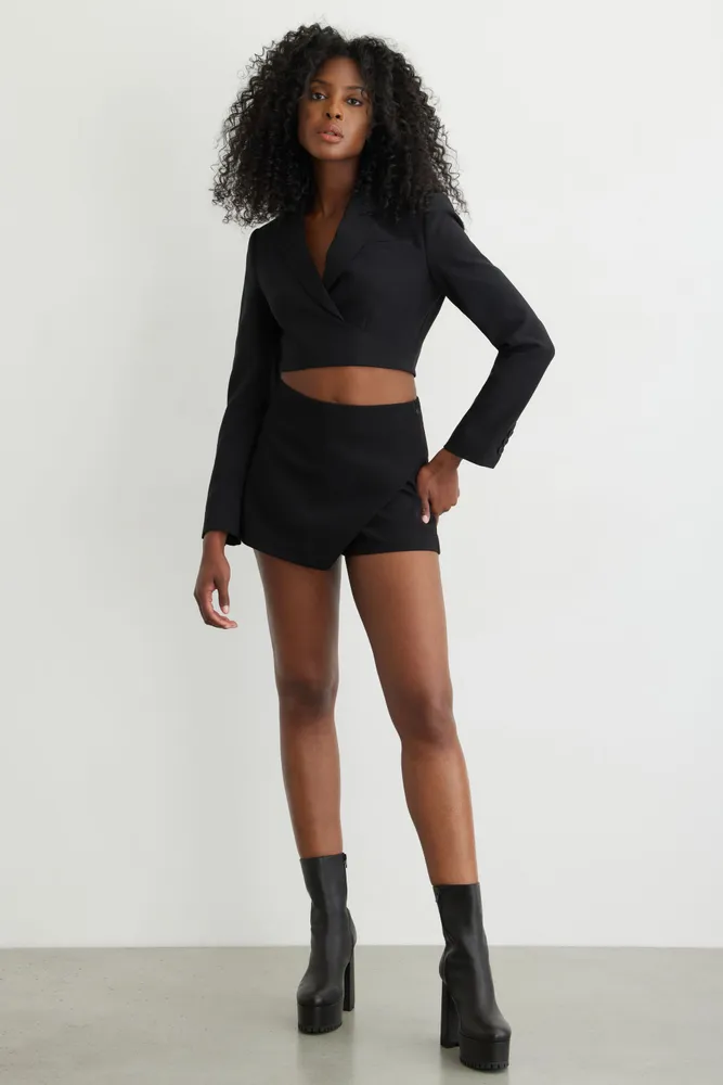 Dynamite Wrap Around Cropped Blazer Bramalea City Centre