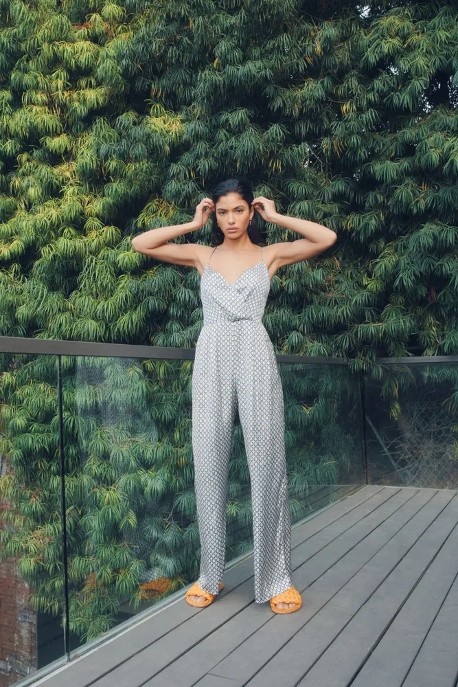 Dynamite Wrap Satin Jumpsuit Coquitlam Centre