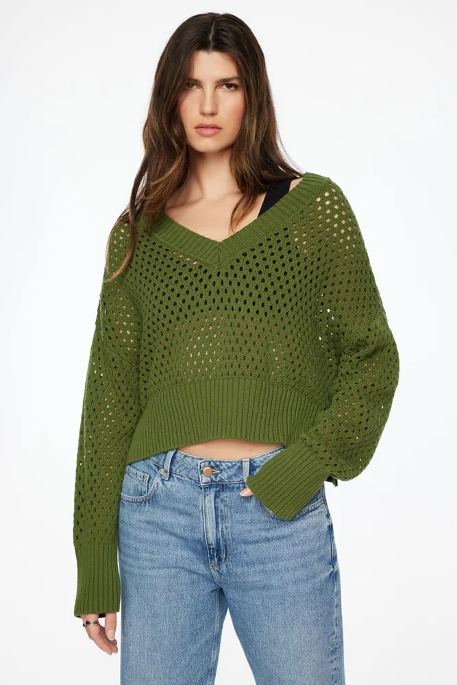 Long Sleeve Open Stitch Sweater