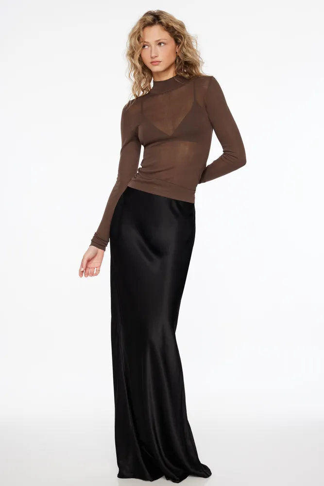 Sheer turtleneck new arrivals sweater