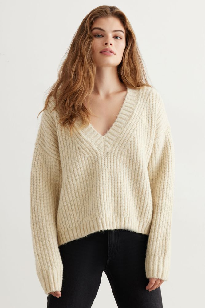 Boxy v discount neck sweater