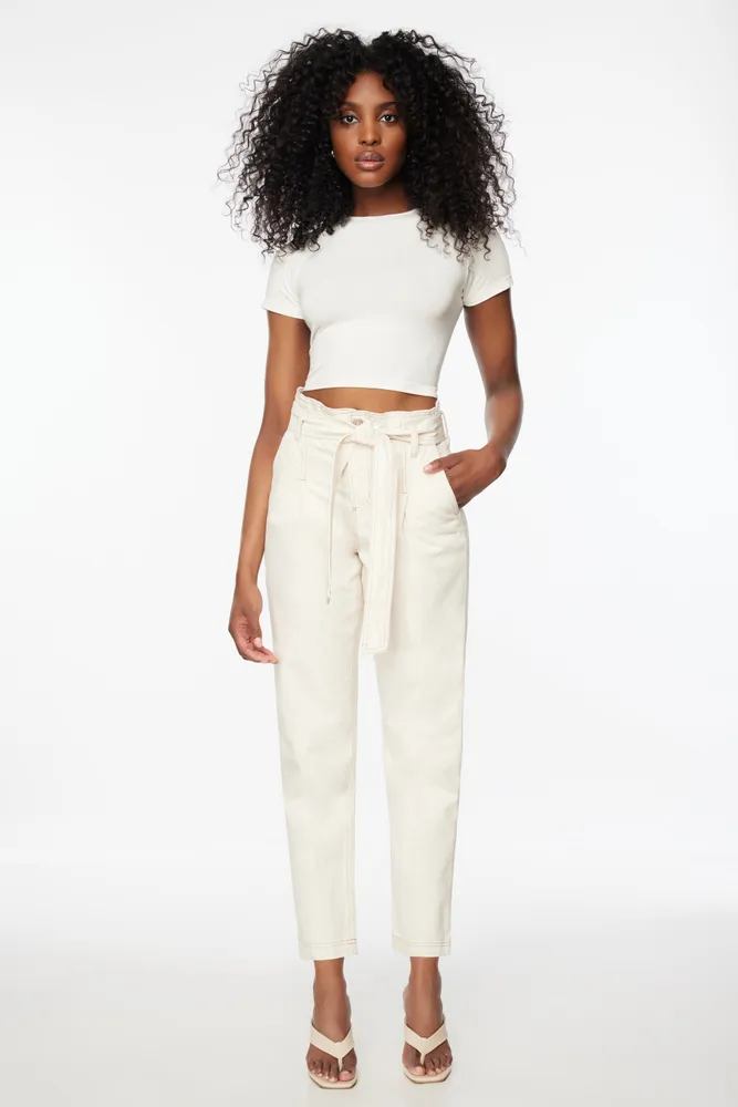 Paper bag mom jeans 2025