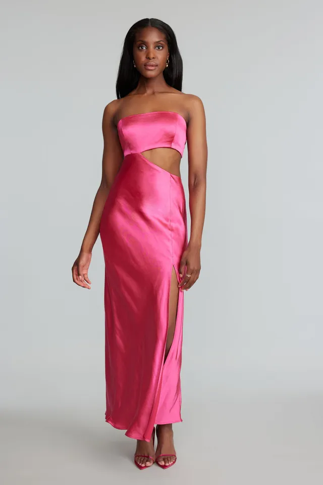 Dynamite Jane Cut Out Satin Maxi Dress Coquitlam Centre