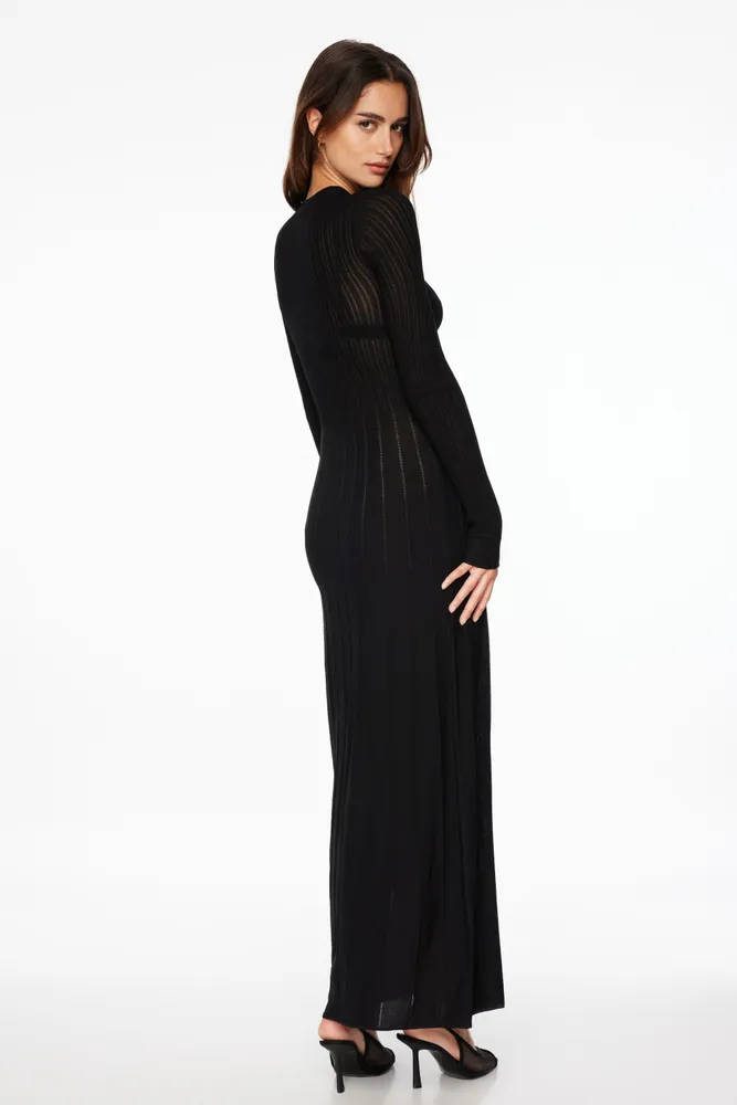 Sheer discount maxi dress