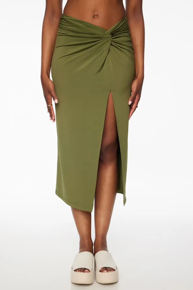 Dynamite Naia Sculpt Midi Skirt With Slit Bramalea City Centre