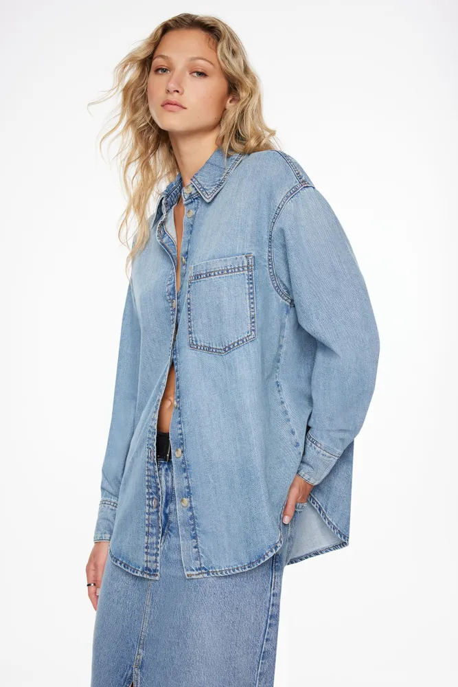 Jean button shirt shop