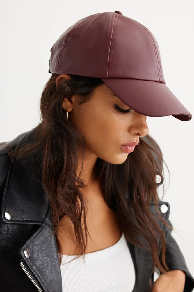 Dynamite 6 Panel Faux Leather Baseball Cap Coquitlam Centre