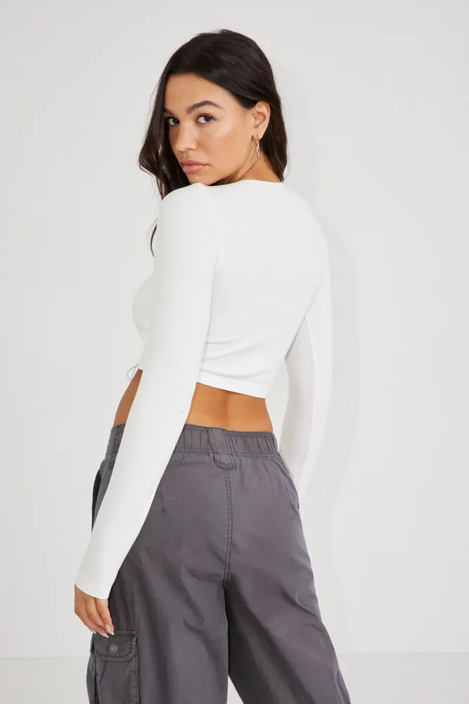 Lace up deals long sleeve