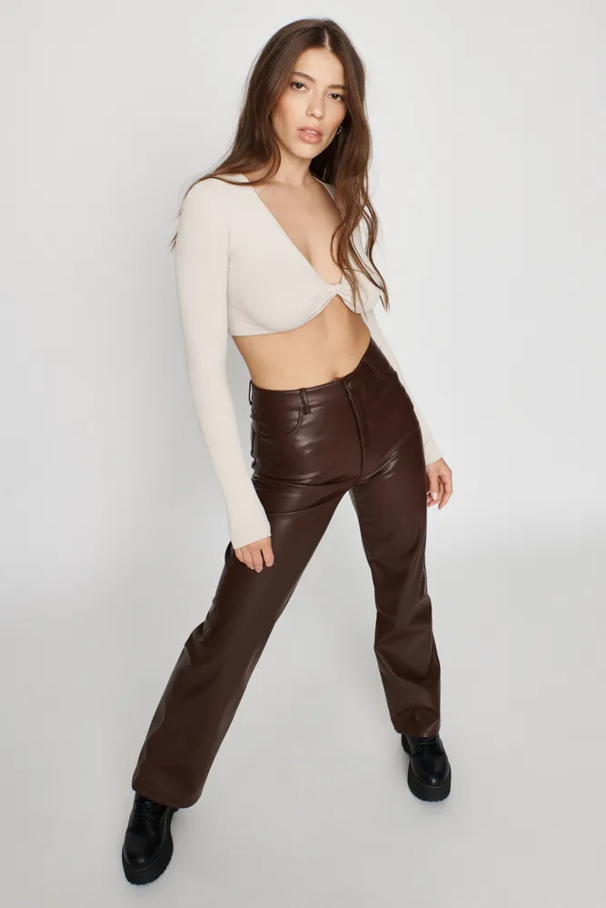 Leather pants dynamite top