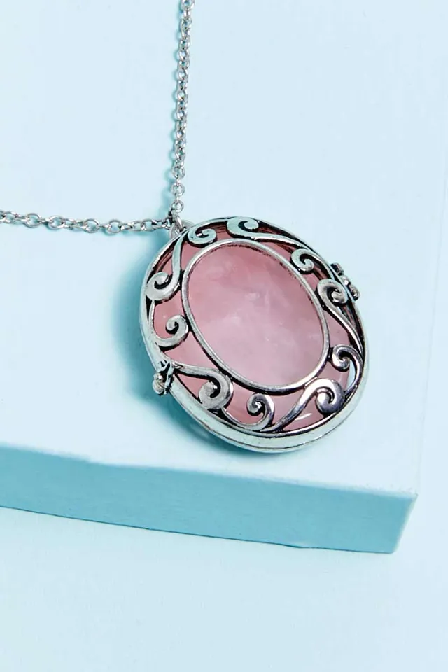 Earthbound Trading Silver Worry Stone Locket Necklace Vancouver Mall