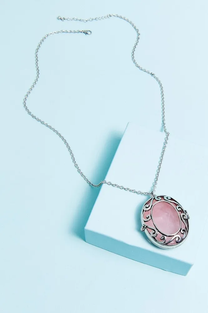 Earthbound Trading Silver Worry Stone Locket Necklace Vancouver Mall