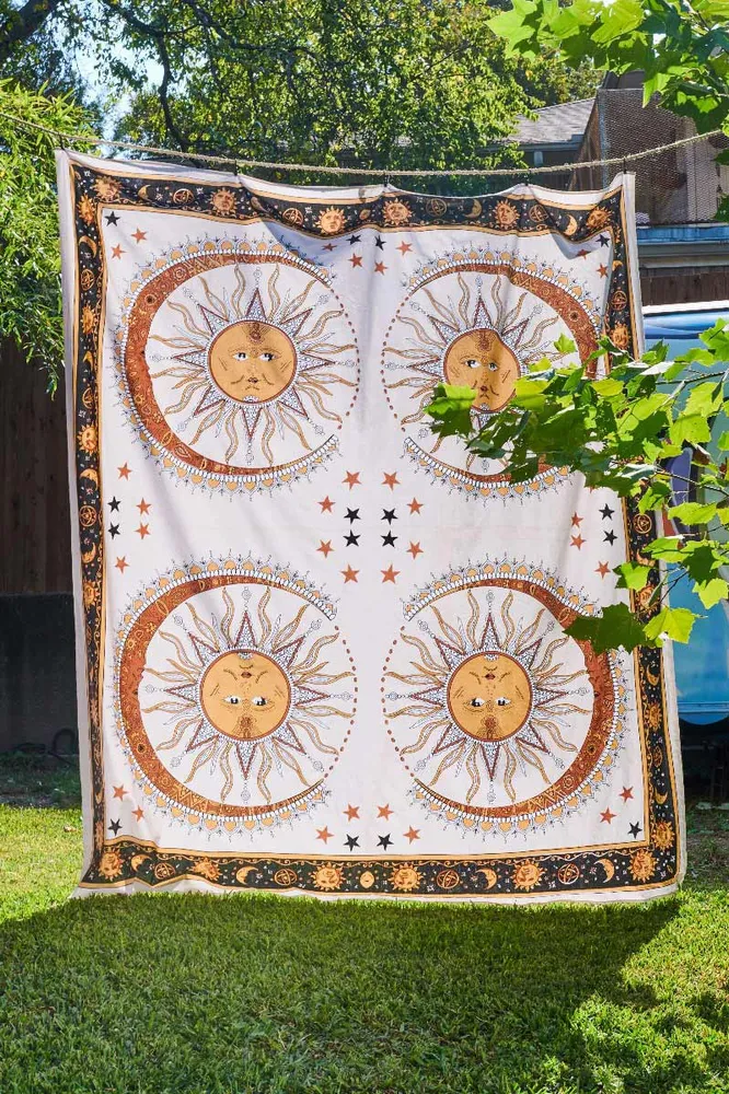 Boho sun discount and moon tapestry