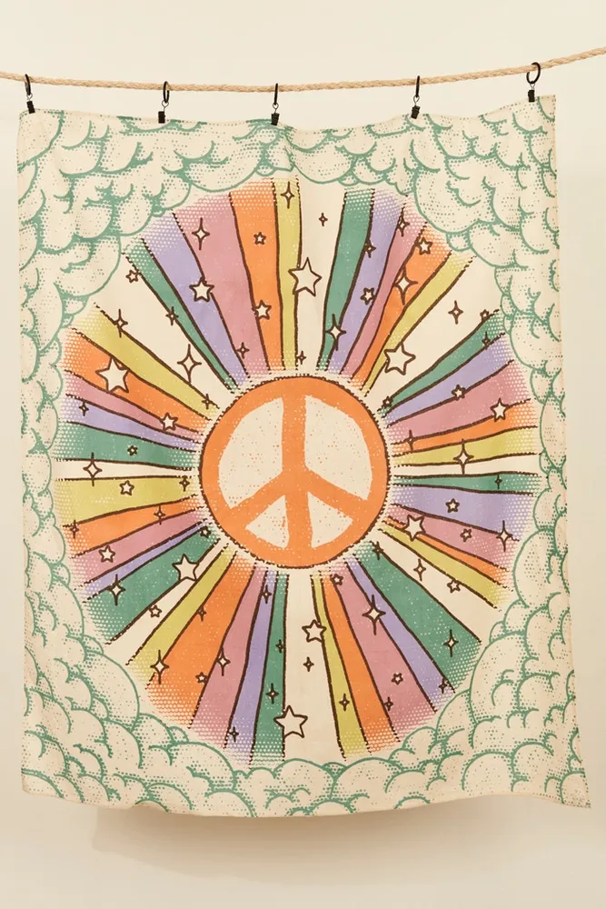 Peace sign tapestry hot sale