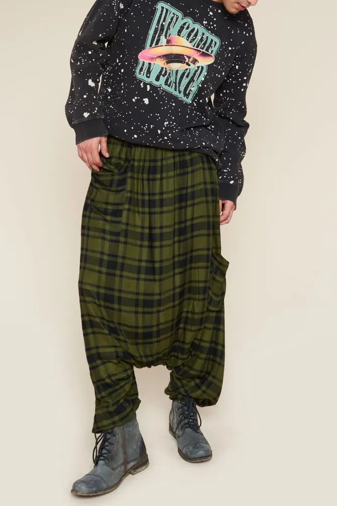 Tartan harem cheap pants