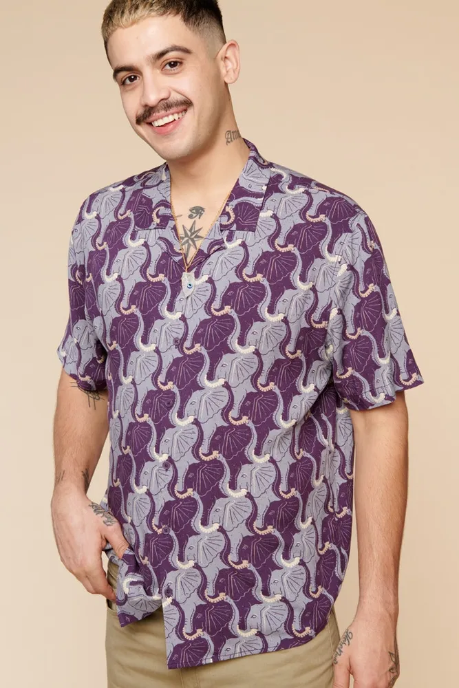 Purple hotsell camp shirt