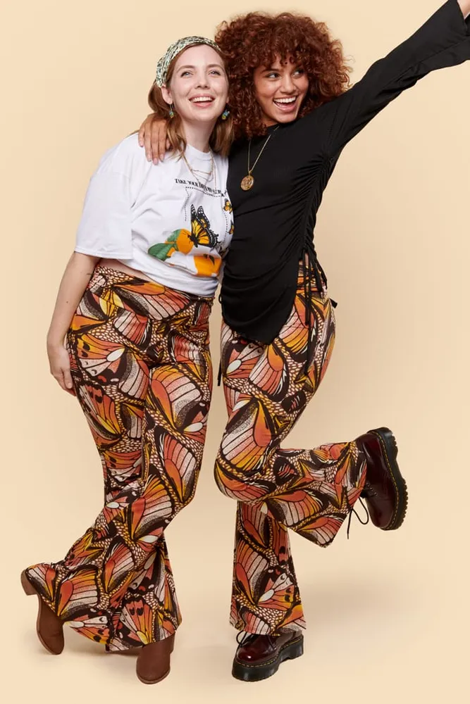 Butterfly flare pants hotsell