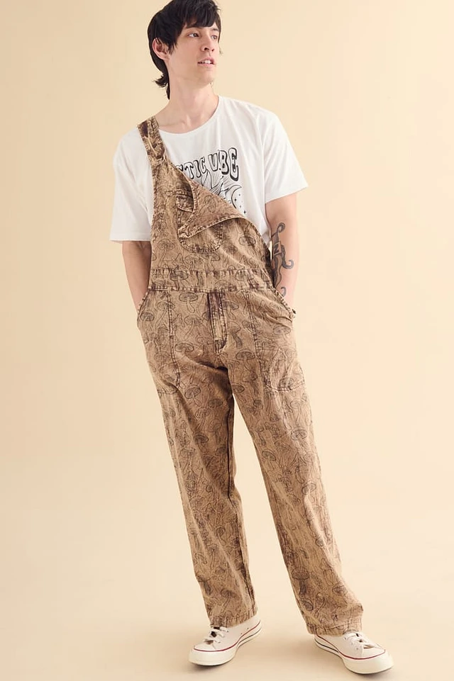 Earth Bound Trading Natural Mushroom Pocket Overalls | Westland Mall