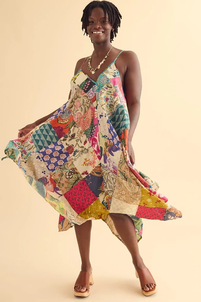 Earth Bound Trading Fairy Assorted Patchwork Dress