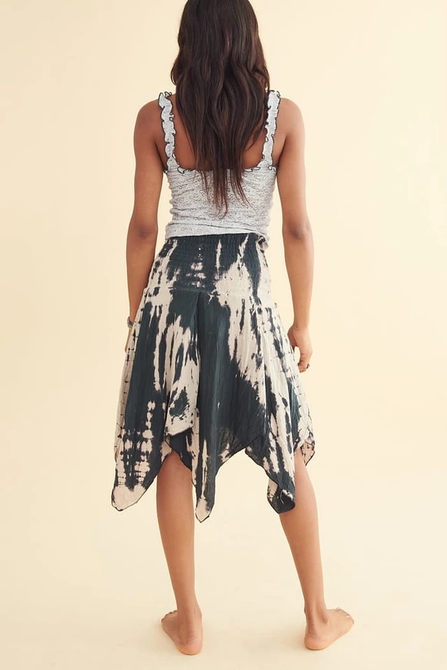Earth Bound Trading Black Tie Dye Convertible Fairy Skirt at