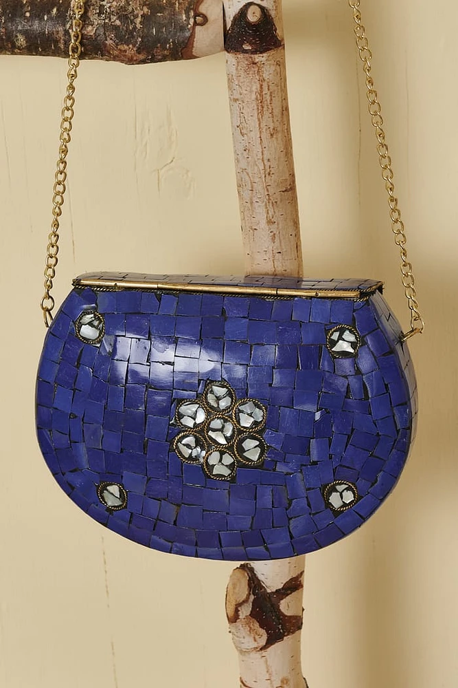Earth Bound Trading Metal Azure Evil Eye Crossbody Bag at