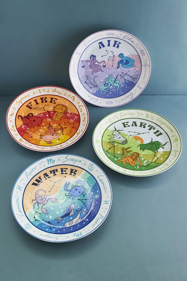 Earth Bound Trading Zodiac Element Dinner Plate Set | Westland Mall